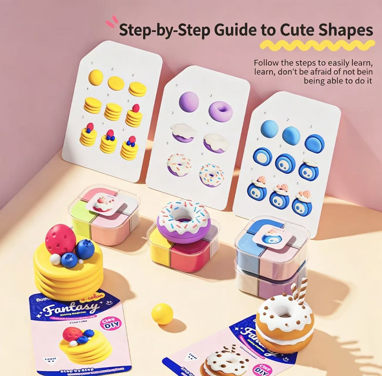 Safe & Soft Modeling Clay for Kids | Individually Wrapped, Step-by-Step Tutorials, Encourage Imagination