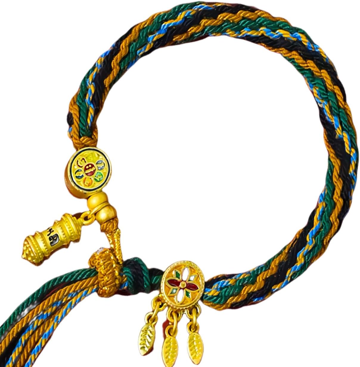 AricizBeauty Tibetan Luck Colorful Reincarnation Knot String Bracelet. Adjustable Tibetan Prayer Woven Bracelet – Handmade Blessing Cord for Good Fortune (THANGKA): Clothing. Shoes & Jewelry