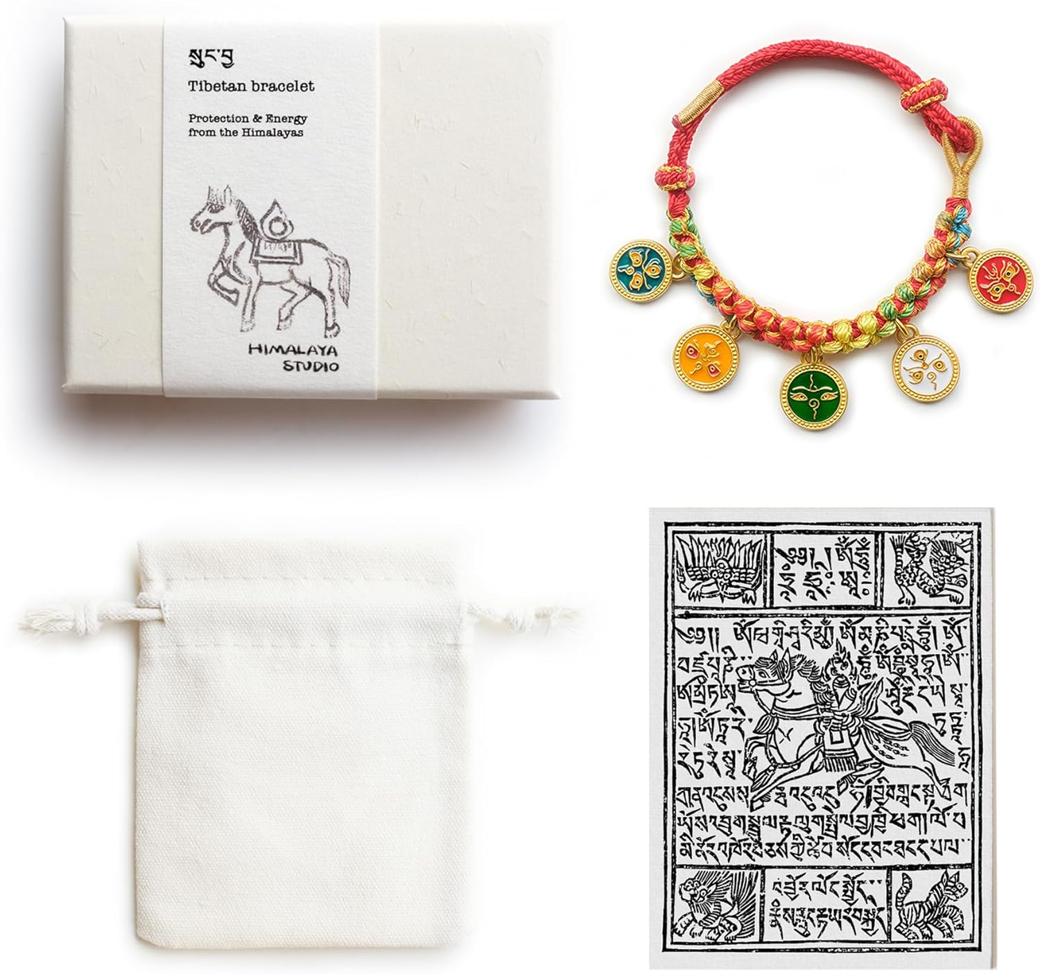 Tibetan Handmade Buddha Bracelet for Men & Women with a Talisman. Buddhist Red String Bracelet with Enamel Charm. Adjustable Knotted Lucky Feng Shui Copper Protection Bracelets : Clothing. Shoes & Jewelry