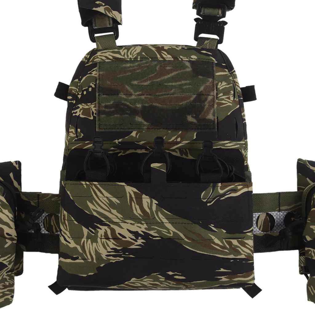 V5 FCPC Modular Plate Carrier with Laser-Cut MOLLE – Full Kit – Tiger Stripe
