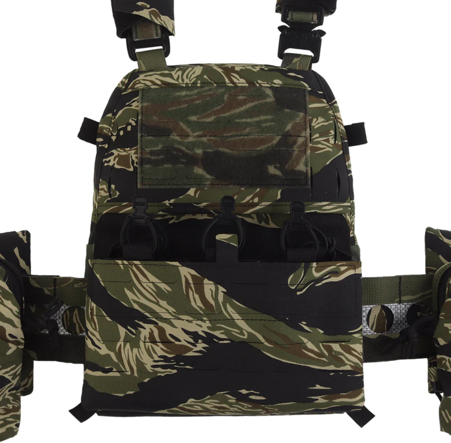 V5 FCPC Modular Plate Carrier with Laser-Cut MOLLE – Full Kit – Tiger Stripe