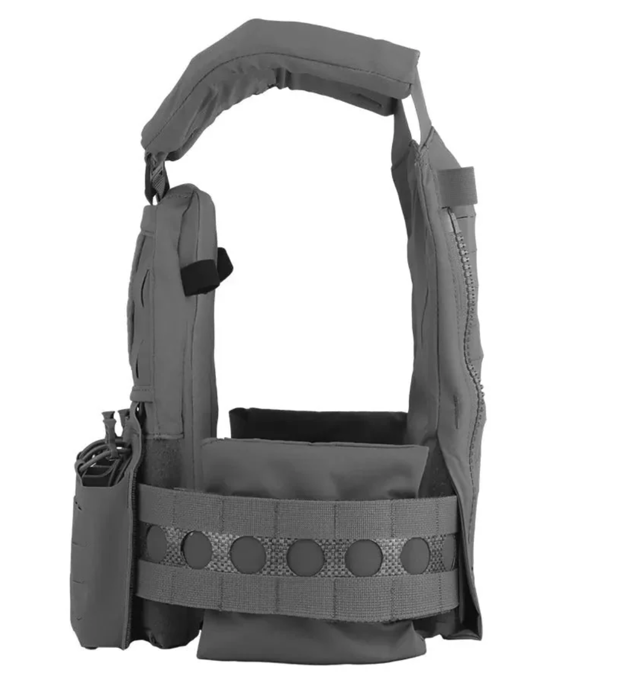 V5 PC Modular Bulletproof Vest with Laser-Cut MOLLE Webbing System – Wolf Gray